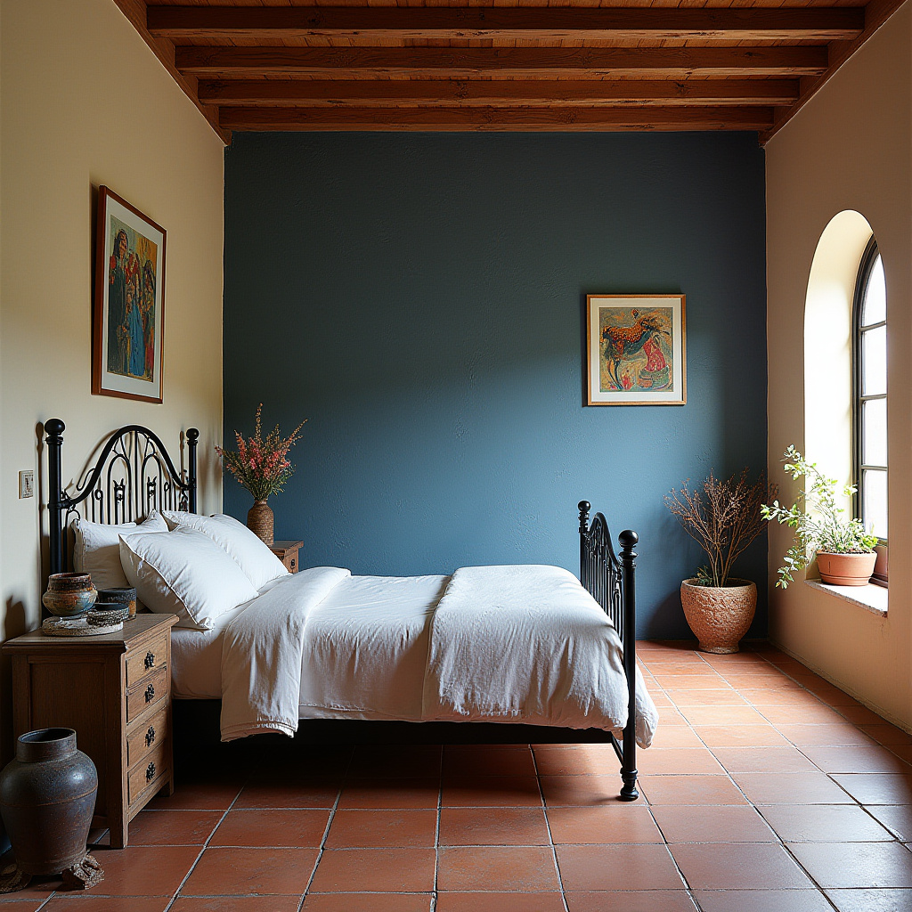 navy blue accent wall bedroom paint colors 27