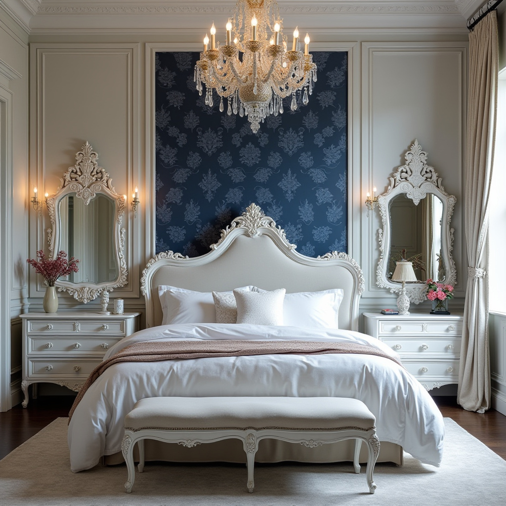 navy blue accent wall bedroom paint colors 30