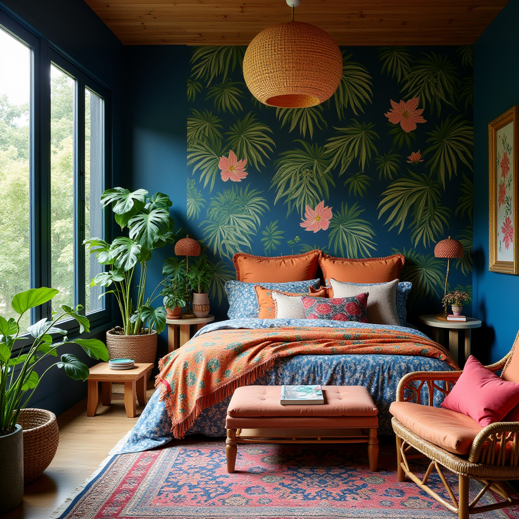 navy blue accent wall bedroom paint colors 32