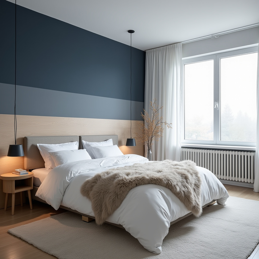 navy blue bedroom accent wall 21
