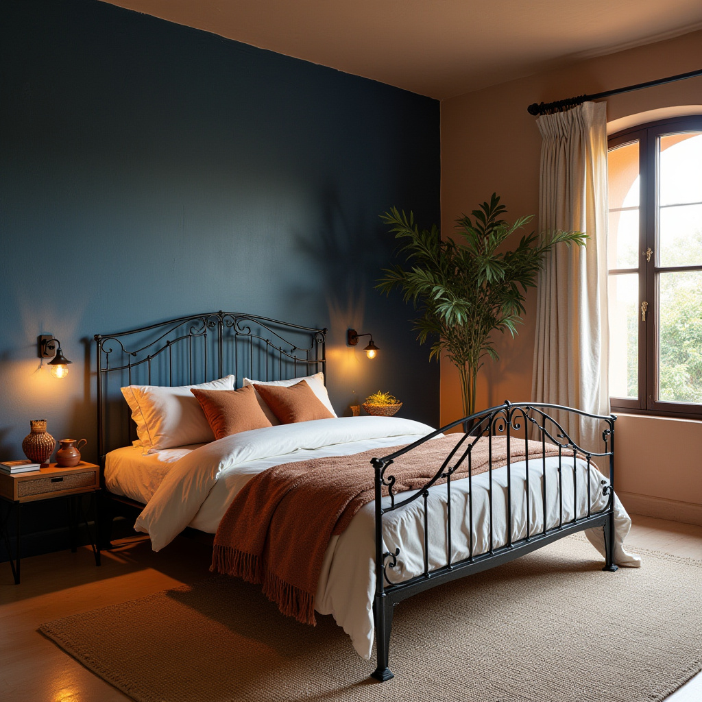 navy blue bedroom accent wall 30