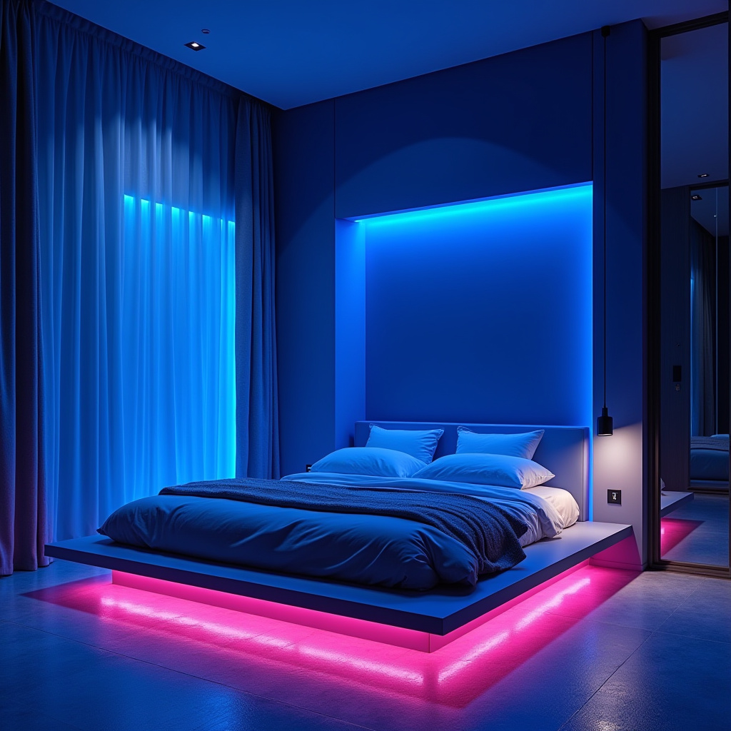 navy blue bedroom accent wall 40