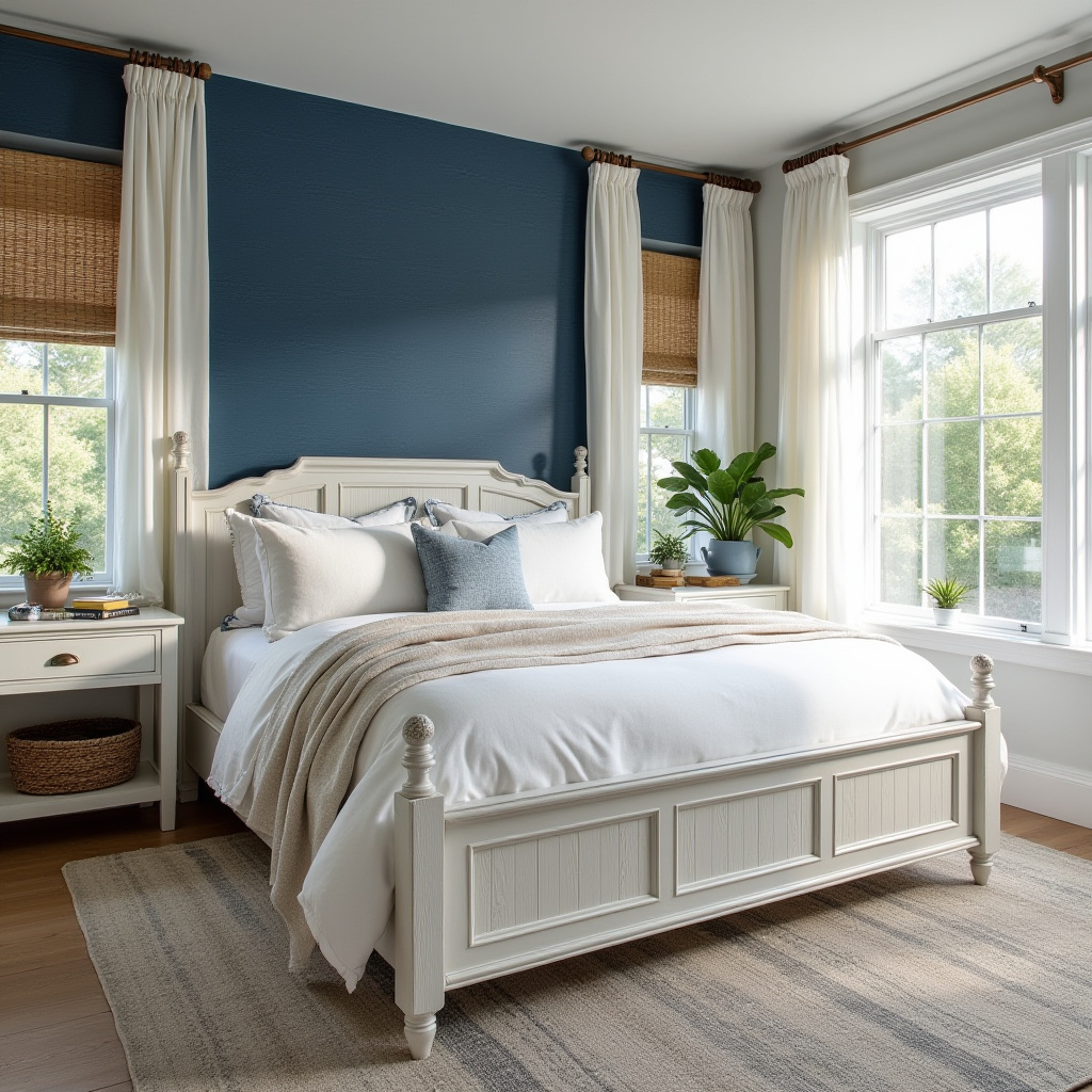 navy blue bedroom accent wall 6