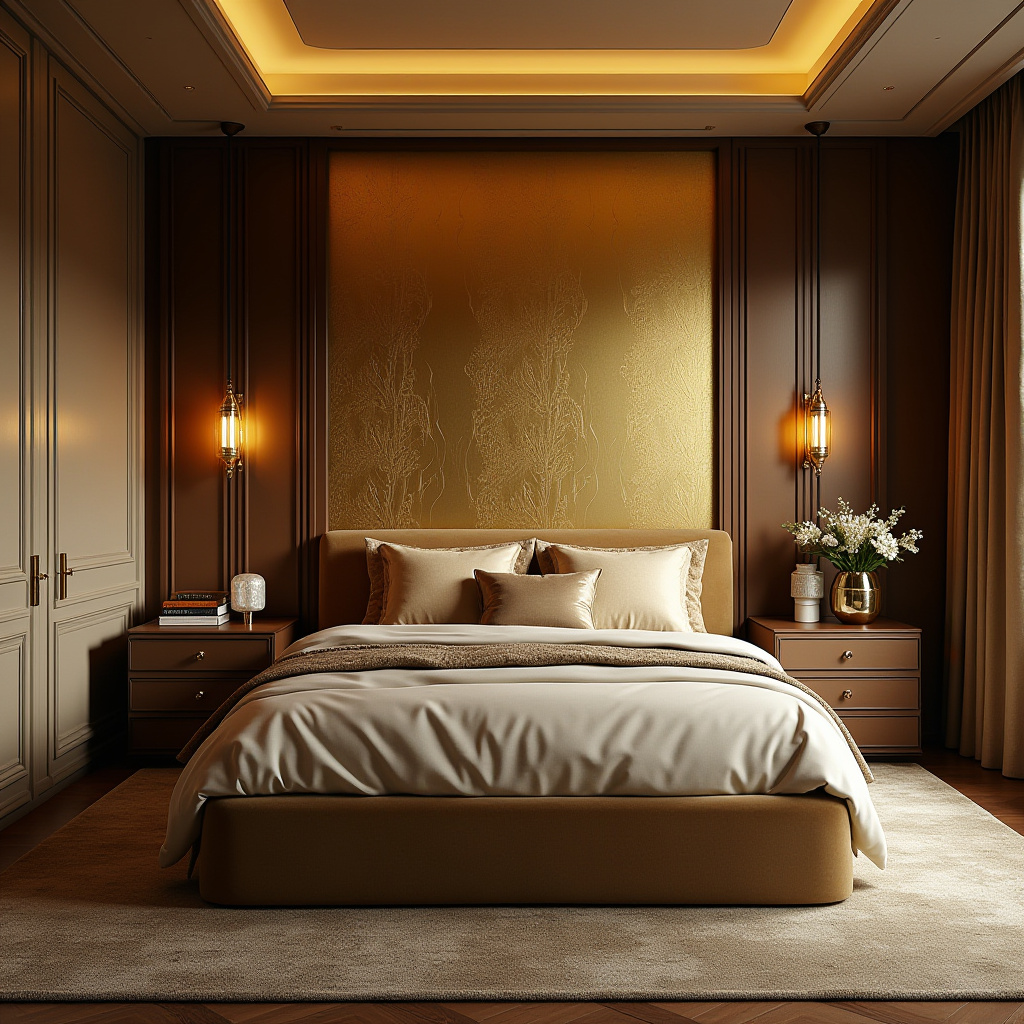 neutral bedroom with accent wall 18