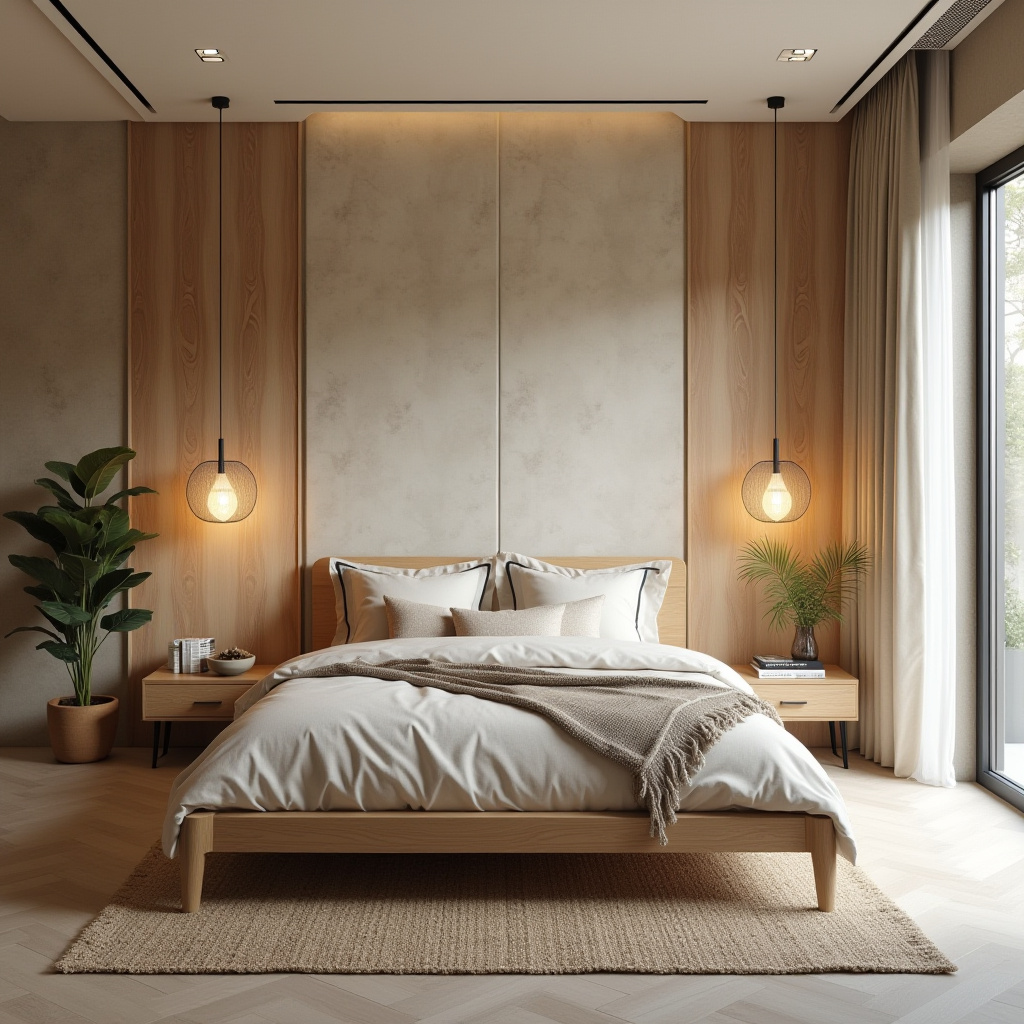 neutral bedroom with accent wall 4