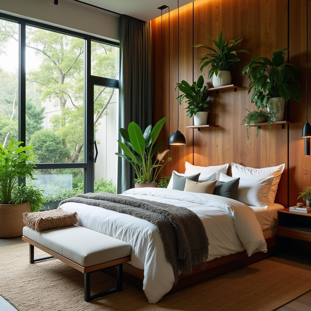 reclaimed wood bedroom accent wall 11