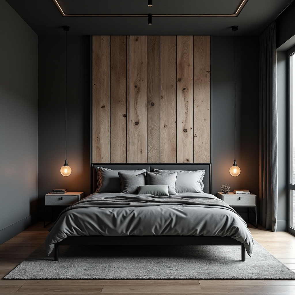 reclaimed wood bedroom accent wall 20