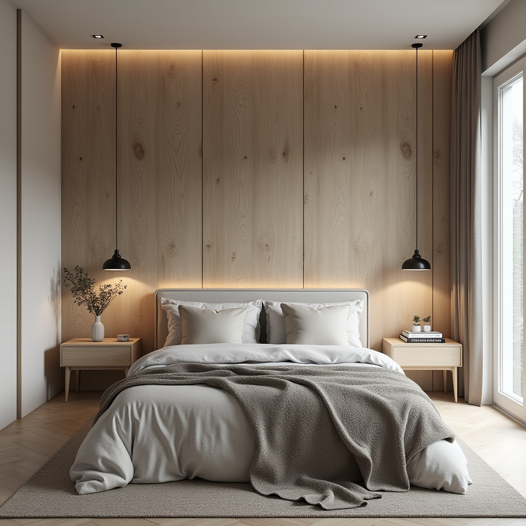 reclaimed wood bedroom accent wall 3