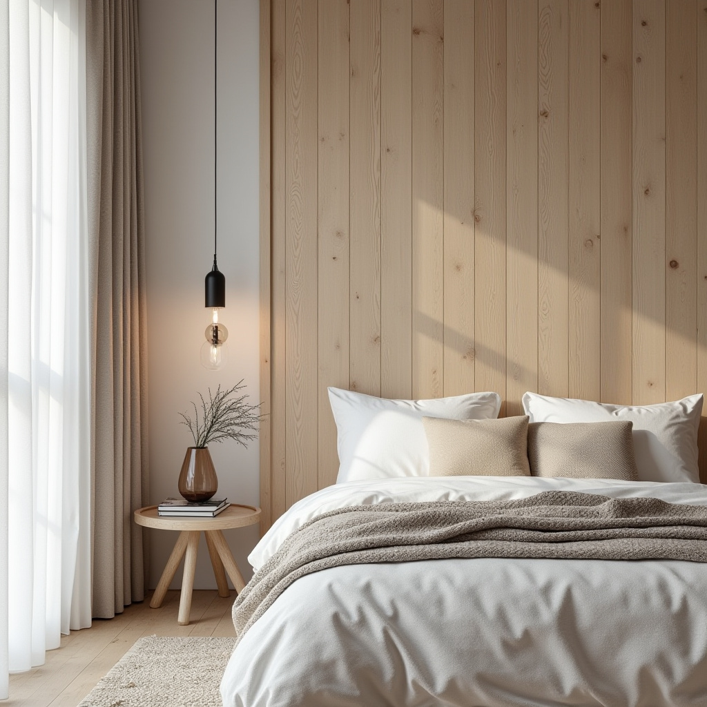 reclaimed wood bedroom accent wall 32
