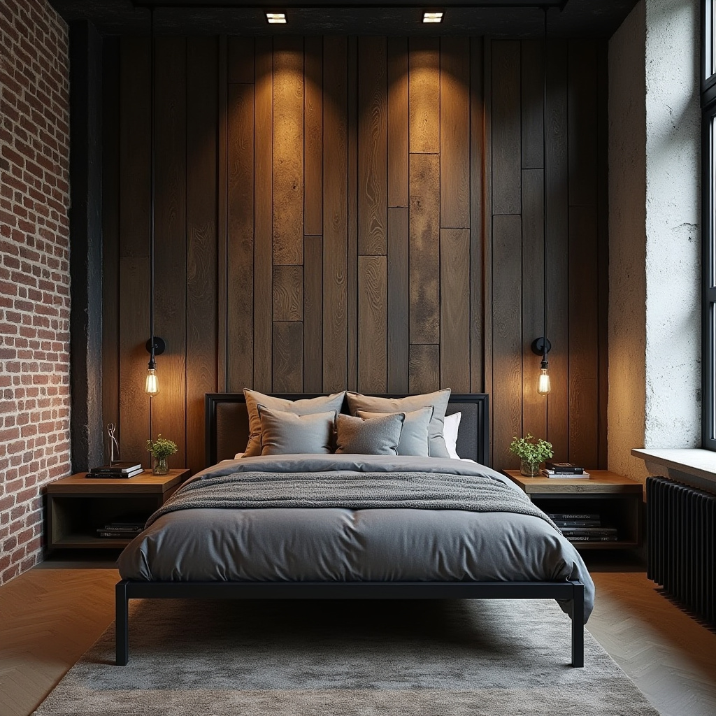 reclaimed wood bedroom accent wall 5