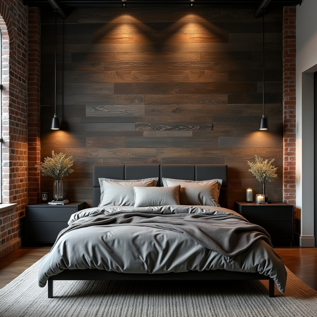 reclaimed wood bedroom accent wall 6
