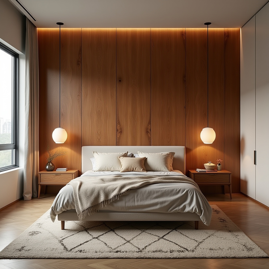 reclaimed wood bedroom accent wall 9