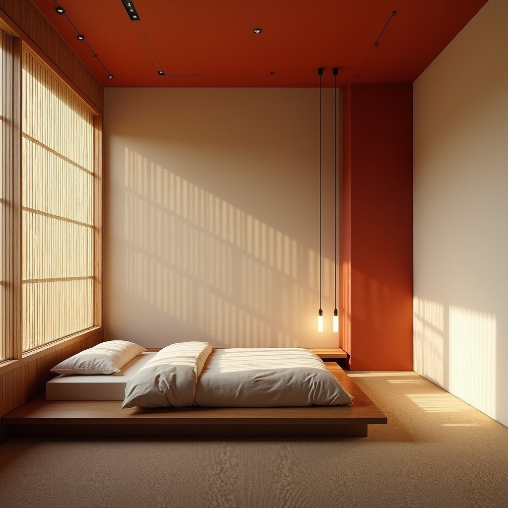 red bedroom accent wall 15