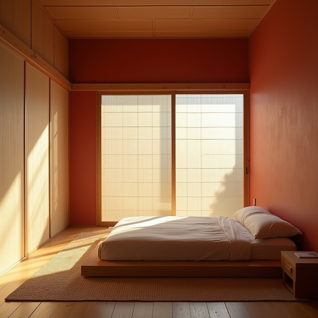 red bedroom accent wall 16