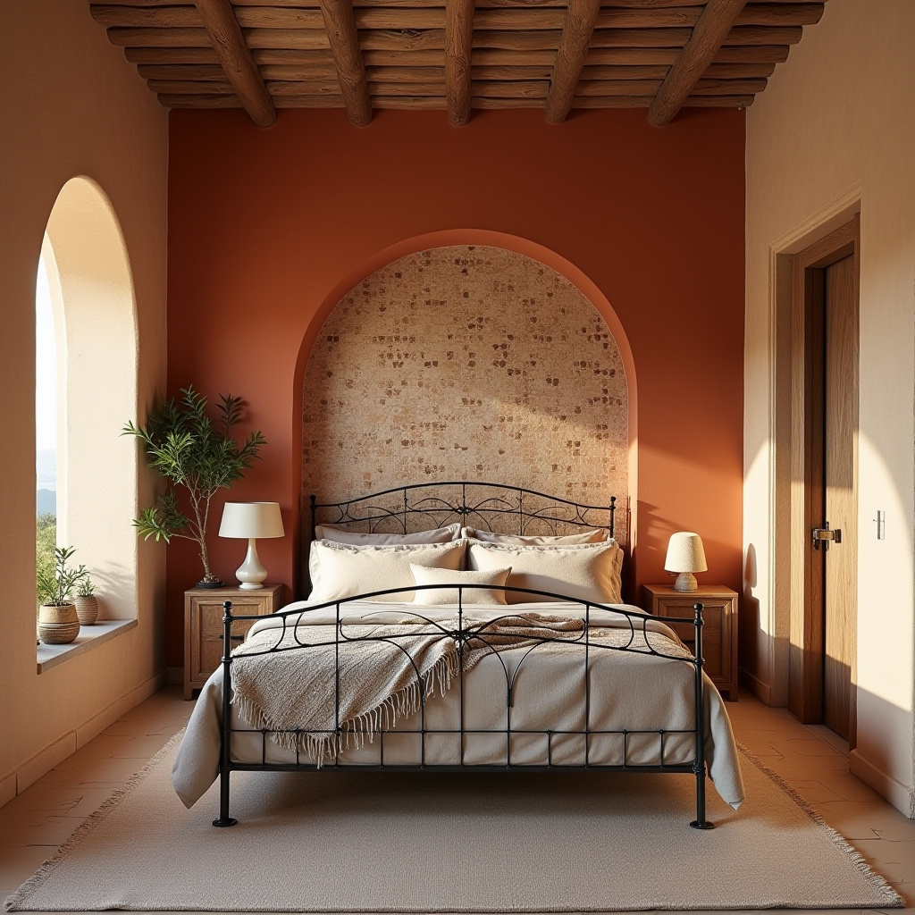 red bedroom accent wall 21