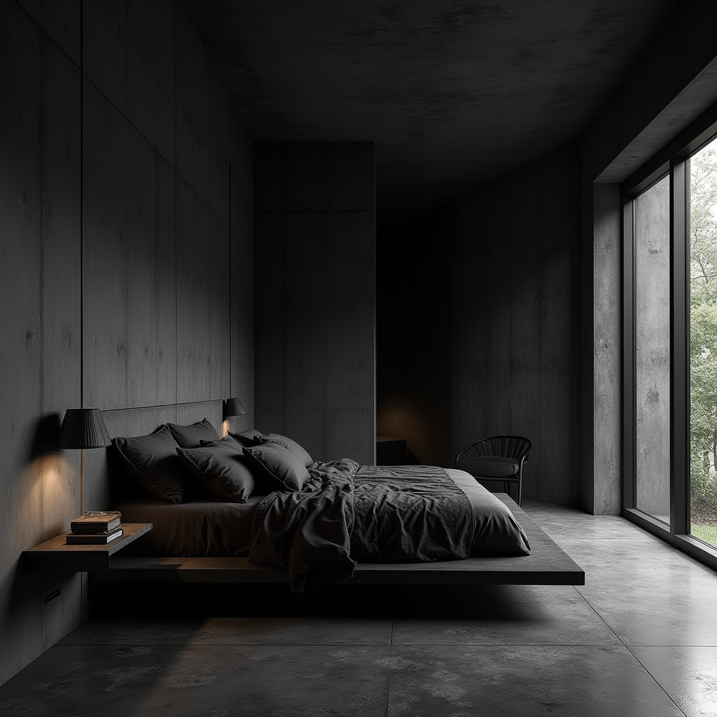 rich modern luxury black bedroom 17
