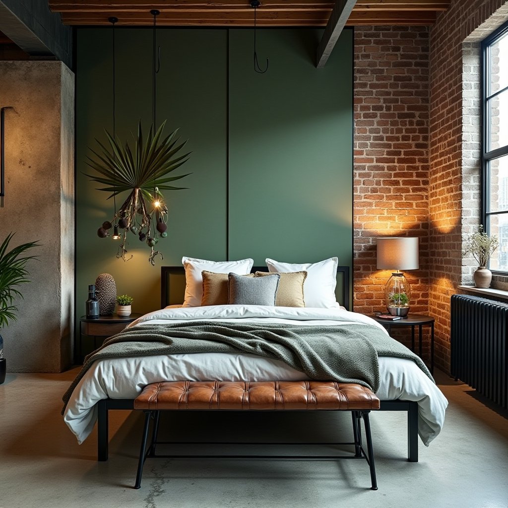 sage green bedroom accent wall 19