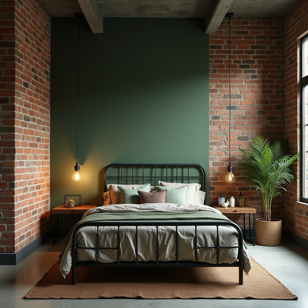 sage green bedroom accent wall 20
