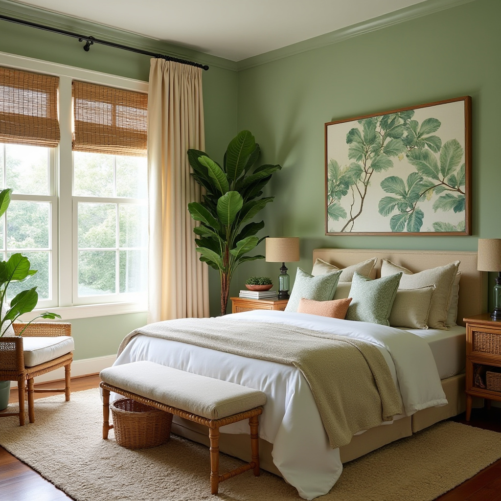sage green bedroom accent wall 21