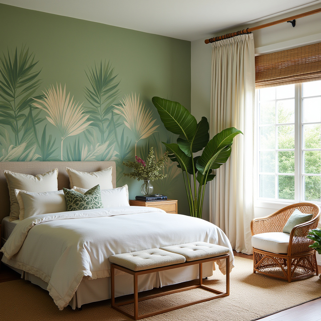 sage green bedroom accent wall 22