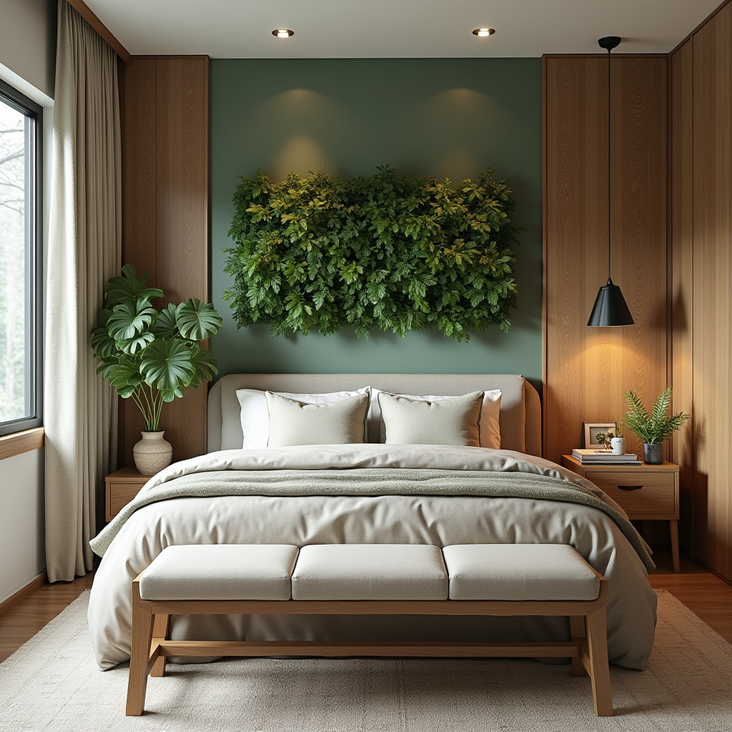 sage green bedroom accent wall 27