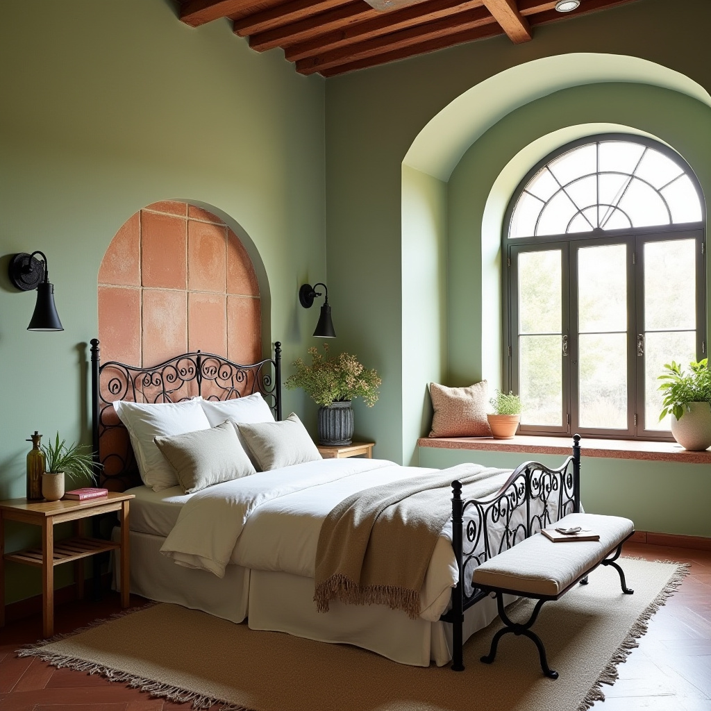 sage green bedroom accent wall 29