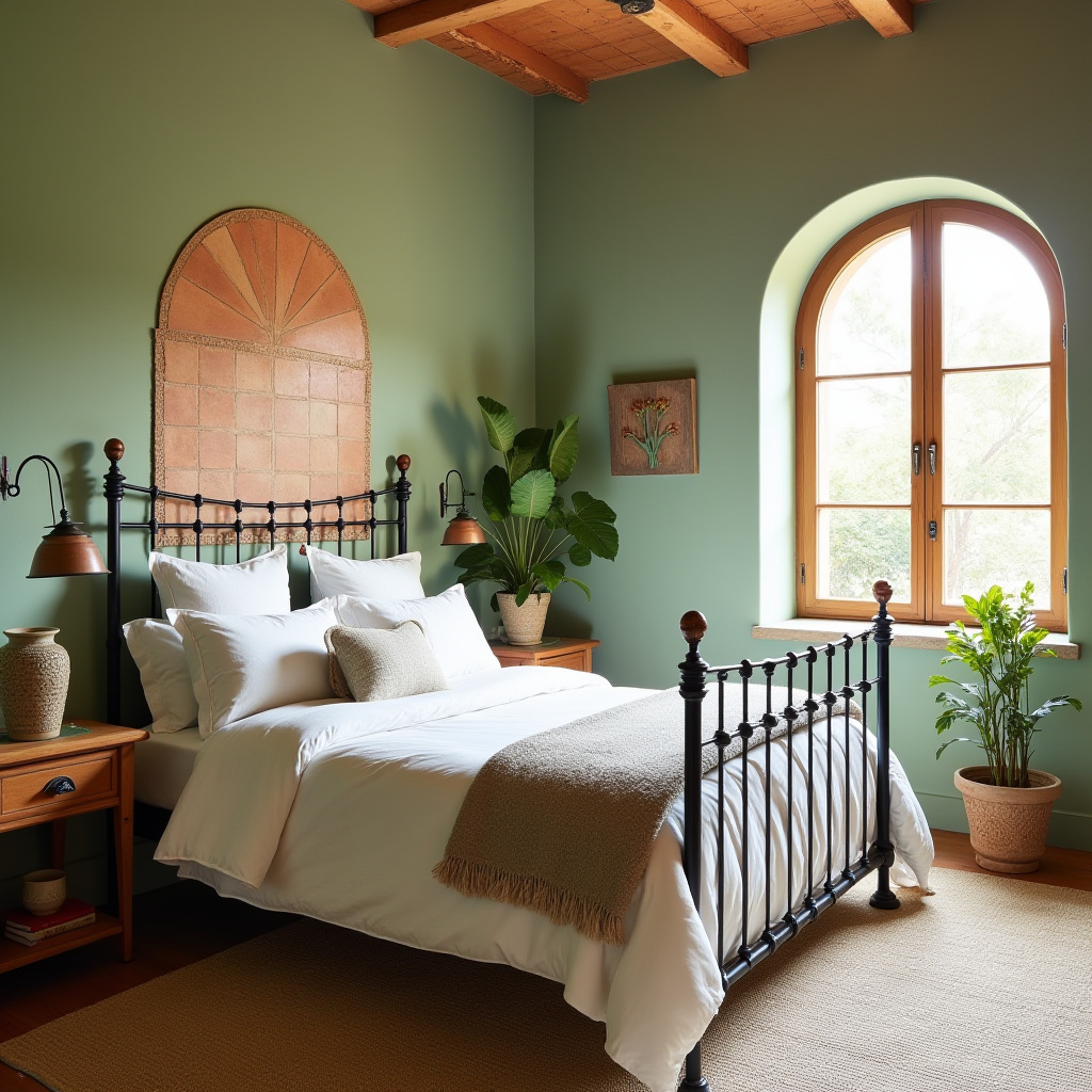 sage green bedroom accent wall 30