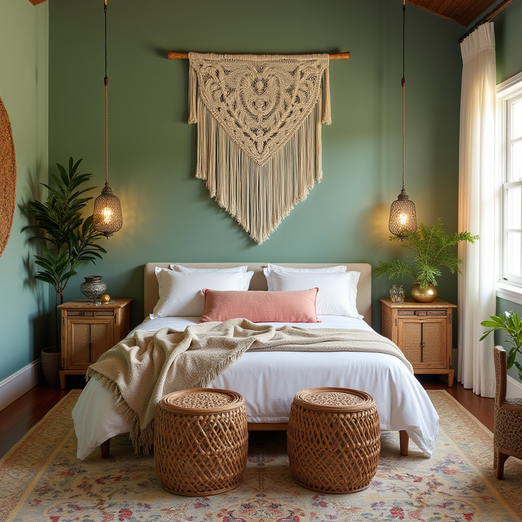 sage green bedroom accent wall 33