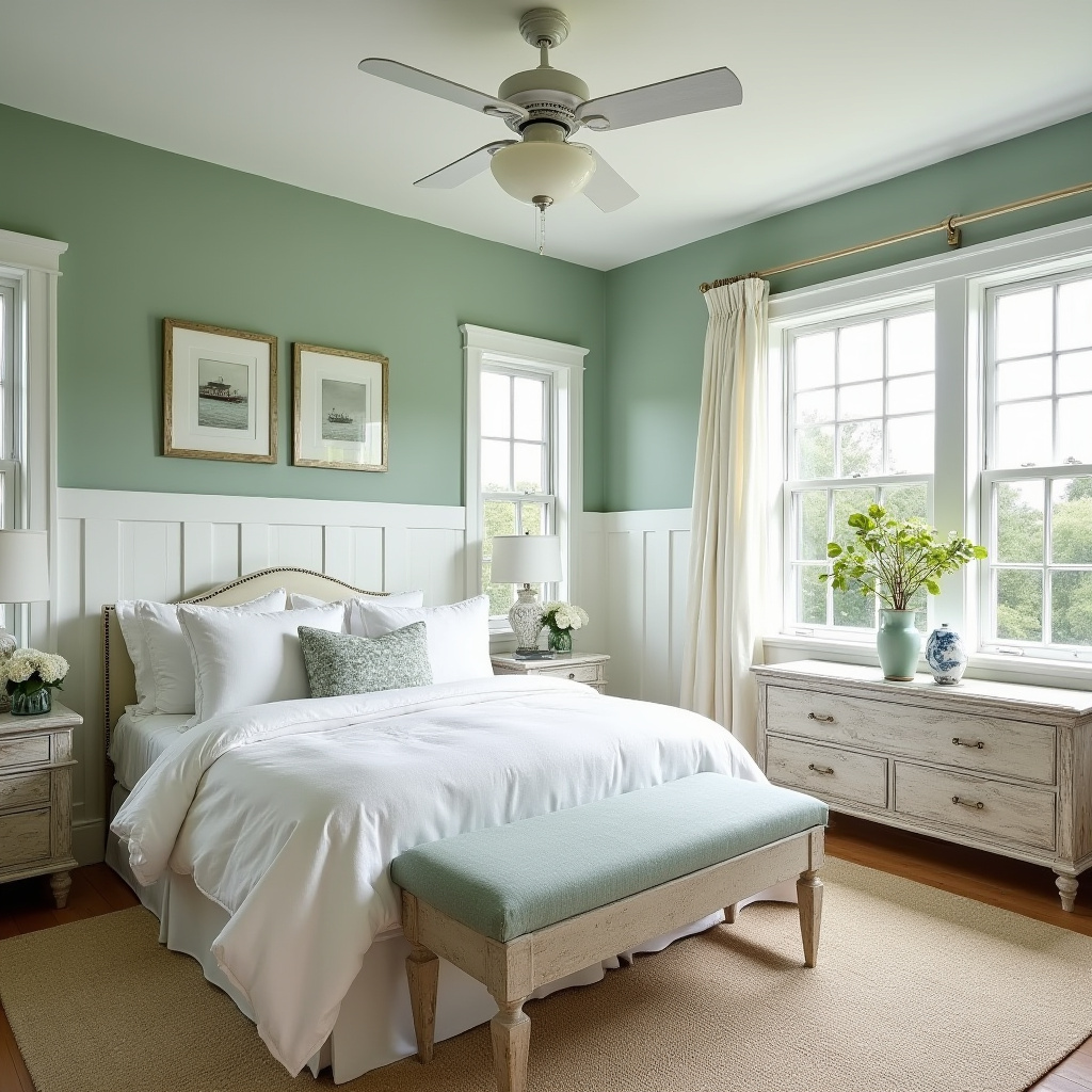 sage green bedroom accent wall 9