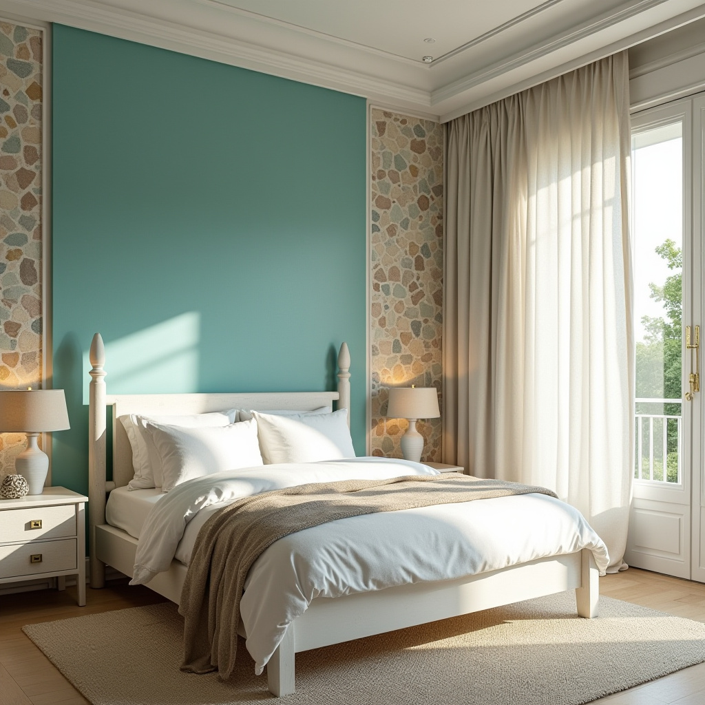 teal bedroom accent wall 5