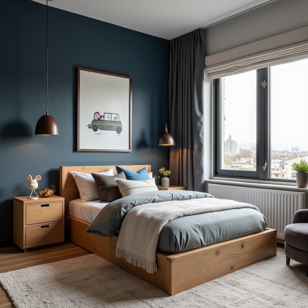 toddler boy bedroom accent wall ideas 4