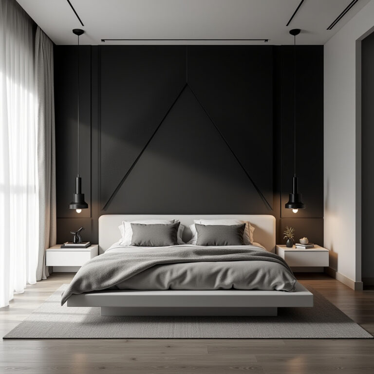 tricorn black bedroom accent wall 1
