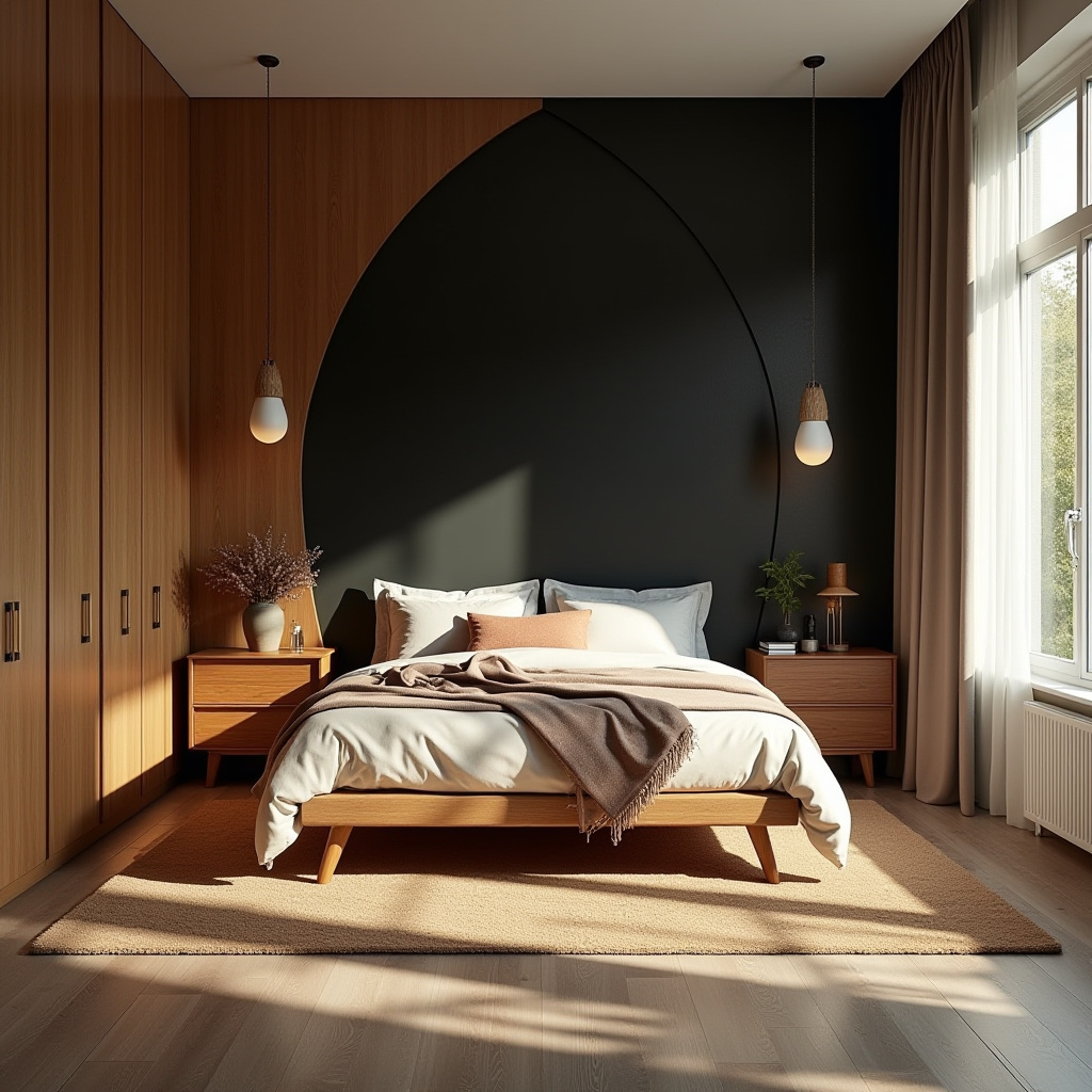 tricorn black bedroom accent wall 14