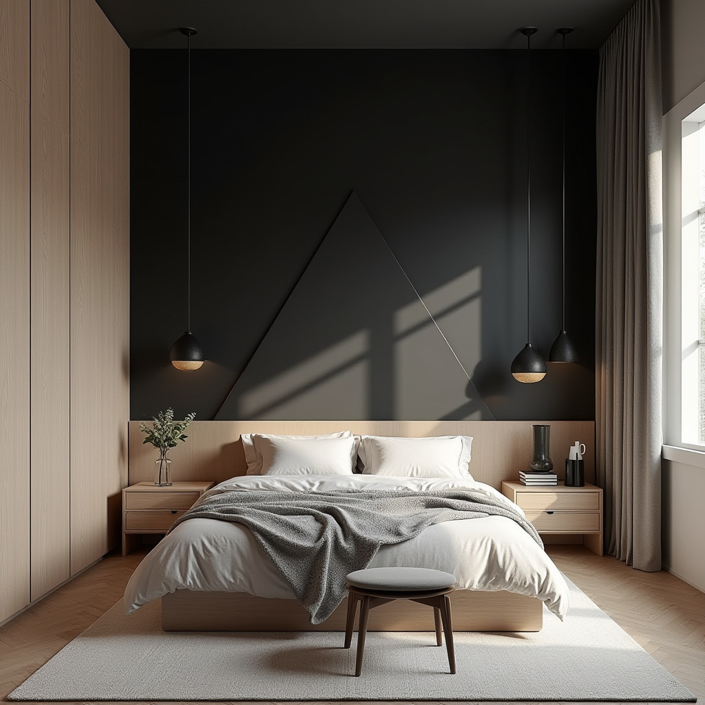 tricorn black bedroom accent wall 3