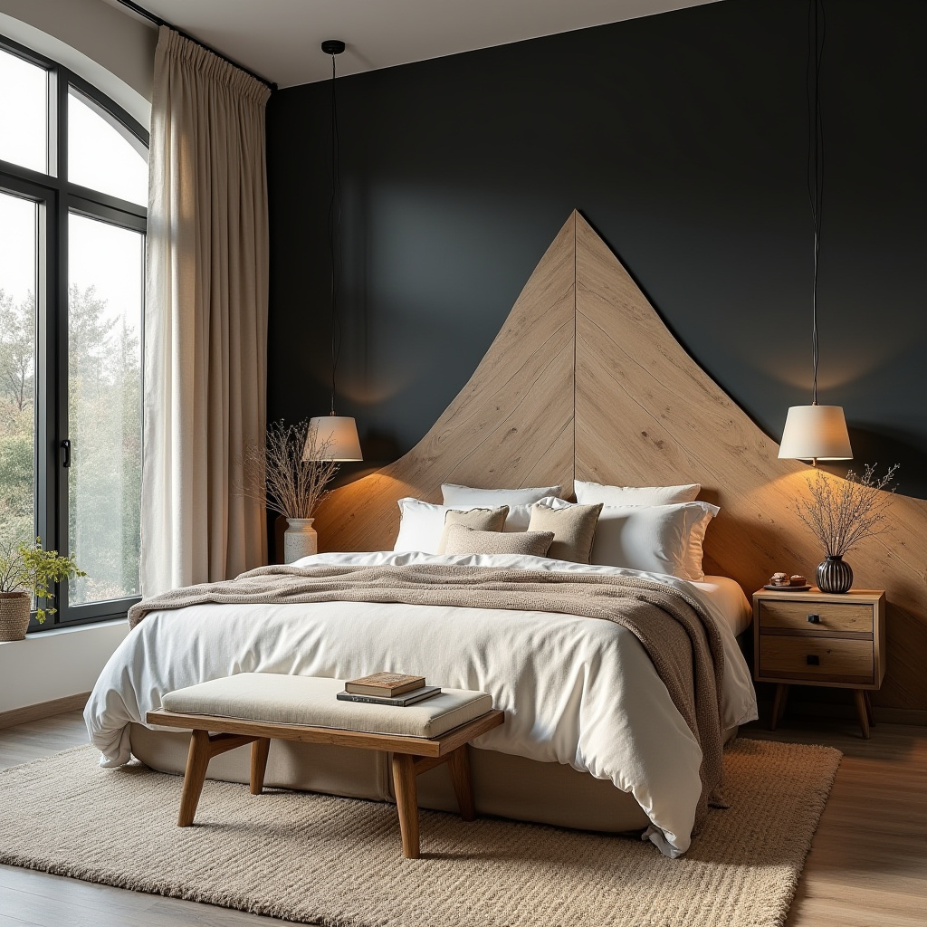 tricorn black bedroom accent wall 30