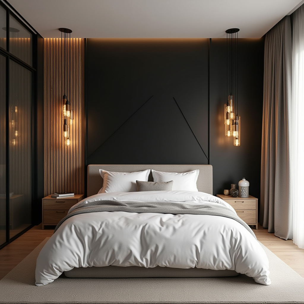 tricorn black bedroom accent wall 7