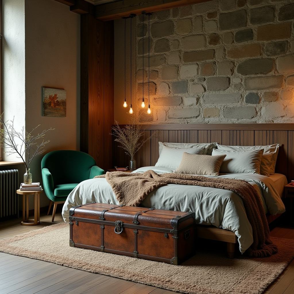 vintage modern bedroom design 21