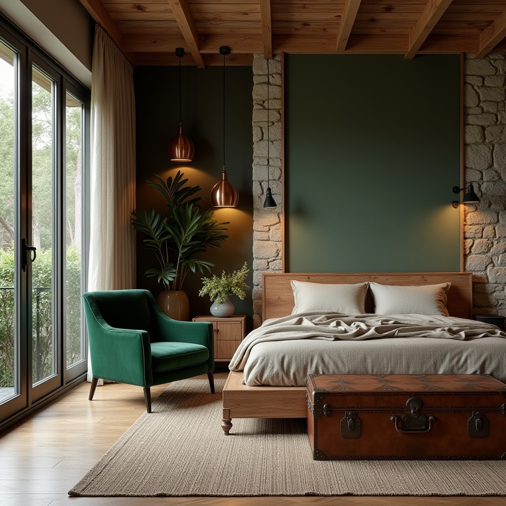 vintage modern bedroom design 22