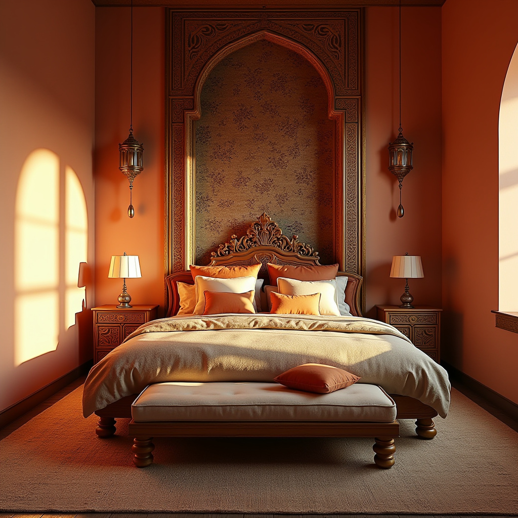 vintage modern bedroom design 34