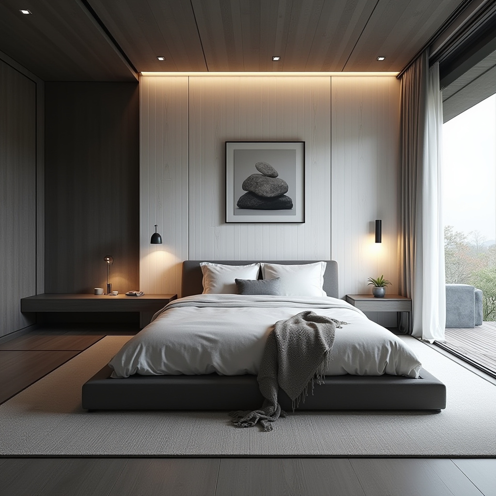 white shiplap bedroom accent wall 31